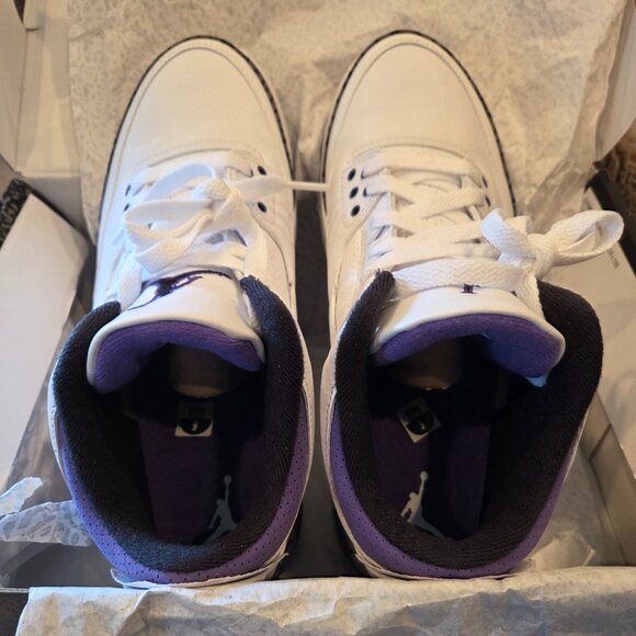 Size 9 Men's - Jordan 3 Retro Mid Dark Iris (CT8532-105) - Picture 3 of 7